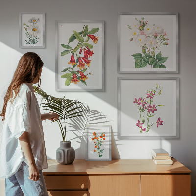 Bilderset fürs sofa Florale botanische Motive