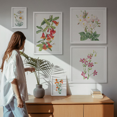 Bilderset fürs sofa Florale botanische Motive