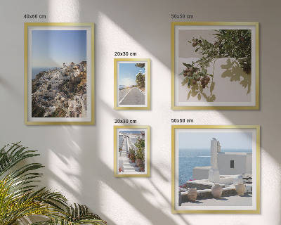Bilderset fürs sofa malerische Ausblicke auf Santorini