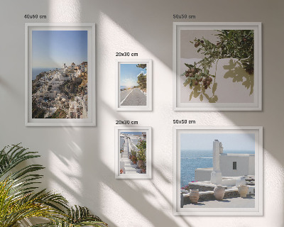 Bilderset fürs sofa malerische Ausblicke auf Santorini