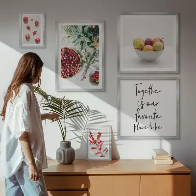 Bildergalerie-Set für die Wand mit Frucht- und Pflanzenmotiven