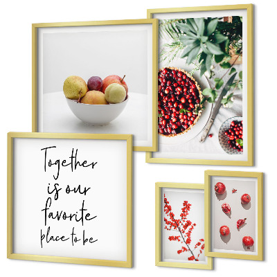 Bildergalerie-set für die wand Frucht- und Pflanzenzusammensetzungen