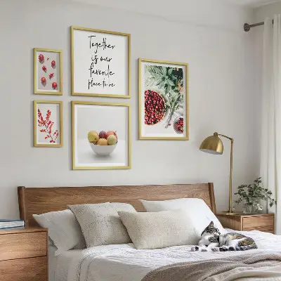Bildergalerie-Set für die Wand mit Frucht- und Pflanzenmotiven
