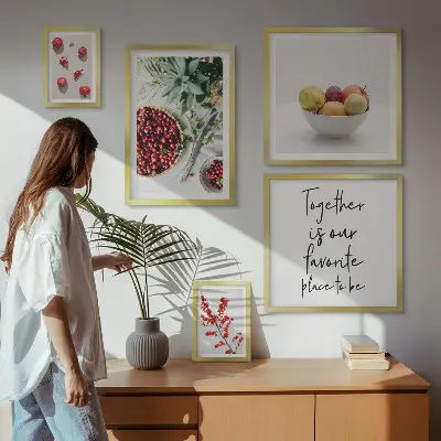 Bildergalerie-Set für die Wand mit Frucht- und Pflanzenmotiven