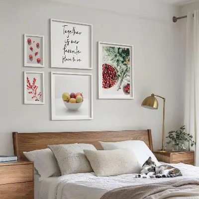 Bildergalerie-Set für die Wand mit Frucht- und Pflanzenmotiven
