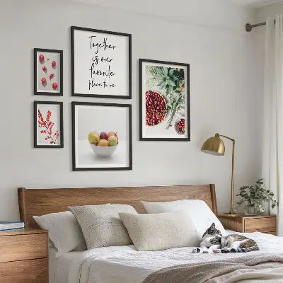 Bildergalerie-Set für die Wand mit Frucht- und Pflanzenmotiven
