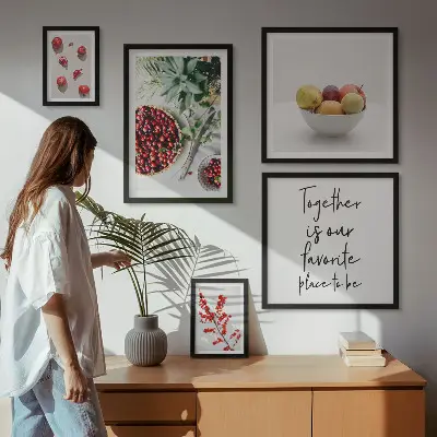 Bildergalerie-Set für die Wand mit Frucht- und Pflanzenmotiven