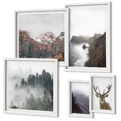 Wildtierlandschaften modernes Wandbilder-Set