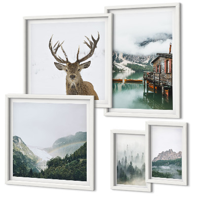 Modernes wandbilder-set Berglandschaften