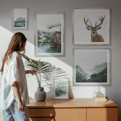 Modernes wandbilder-set Berglandschaften