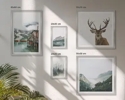 Wandbilder-Set Berglandschaften in modernem Design
