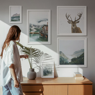Modernes wandbilder-set Berglandschaften