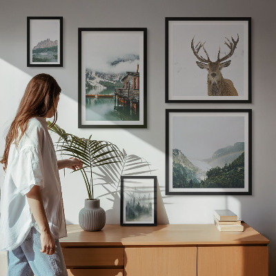 Modernes wandbilder-set Berglandschaften