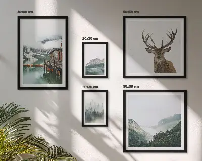 Wandbilder-Set Berglandschaften in modernem Design