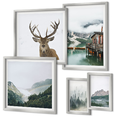 Modernes wandbilder-set Berglandschaften