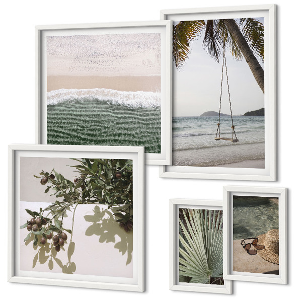 Bildergalerie-set für die wand Tropische Strände und Natur im Einklang