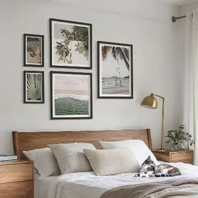 Bildergalerie-Set für die Wand mit Motiven von tropischen Stränden und Natur im Einklang