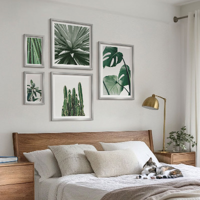 Modernes wandbilder-set Grüne tropische Zimmerpflanzen