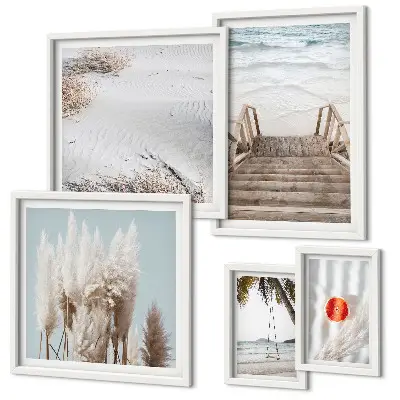Bildergalerie-Set für die Wand mit Strandblick und Natur