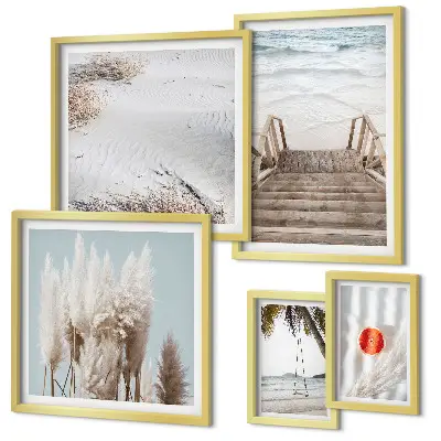 Bildergalerie-Set für die Wand mit Strandblick und Natur