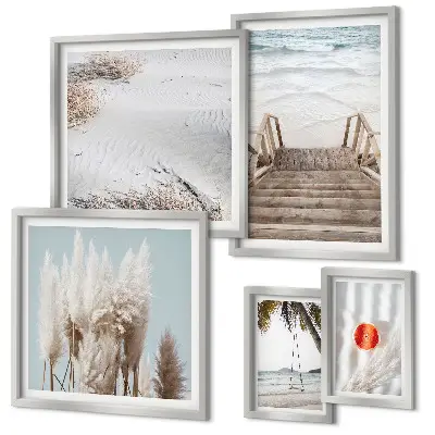 Bildergalerie-Set für die Wand mit Strandblick und Natur