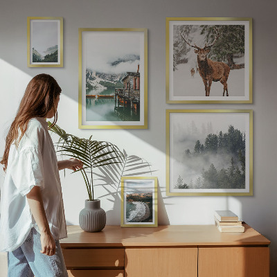 Modernes wandbilder-set Natur, Tierwelt, Berge