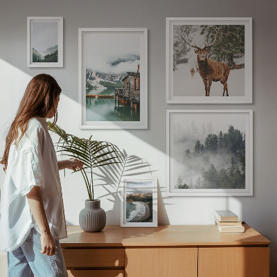 Modernes wandbilder-set Natur, Tierwelt, Berge