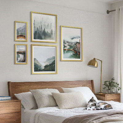 Bildergalerie-set für die wand Berglandschaften, Häuser, Wasser