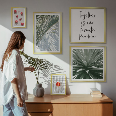 Modernes wandbilder-set Boho-Stil, Pflanzen, Früchte, Tropen