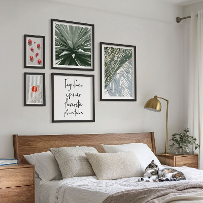 Modernes wandbilder-set Boho-Stil, Pflanzen, Früchte, Tropen