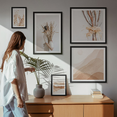 Bilderset fürs sofa Stilvolle Boho-Pflanzenlandschaften