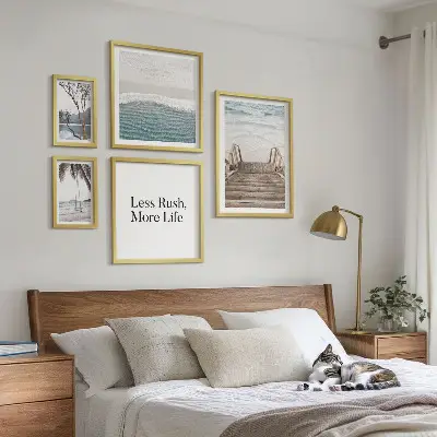 Bildergalerie-Set für die Wand mit Motiven von Stränden, Ruhe und Meerblick