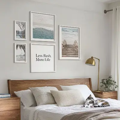 Bildergalerie-Set für die Wand mit Motiven von Stränden, Ruhe und Meerblick