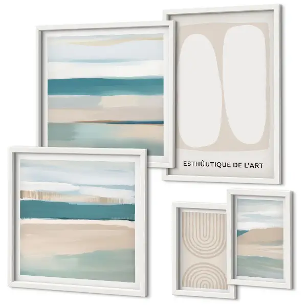 Wandbilder-Set Abstrakte Naturkompositionen Bildergalerie für die Wand