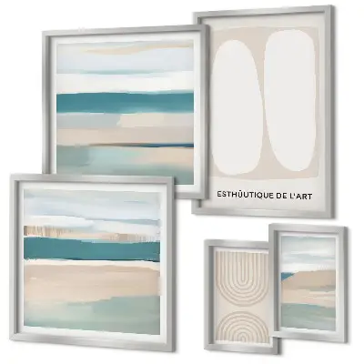 Wandbilder-Set Abstrakte Naturkompositionen Bildergalerie für die Wand