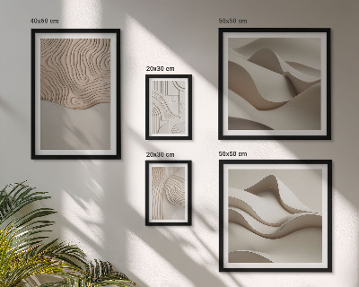 Modernes wandbilder-set Abstrakte beige Muster