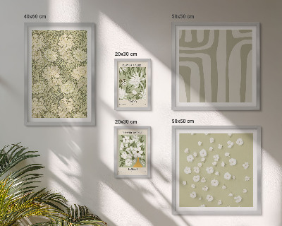 Bilderset fürs sofa Boho-Stil mit Blumen