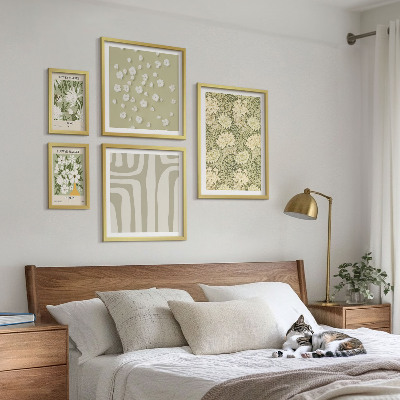 Bilderset fürs sofa Boho-Stil mit Blumen