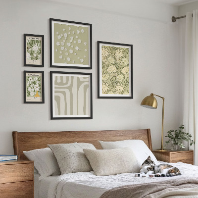 Bilderset fürs sofa Boho-Stil mit Blumen