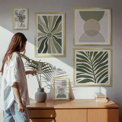 Bildergalerie-set für die wand Stilvolle Grafiken mit Grünpflanzen