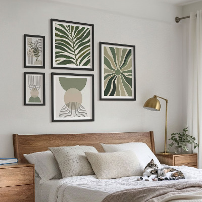 Bildergalerie-set für die wand Stilvolle Grafiken mit Grünpflanzen