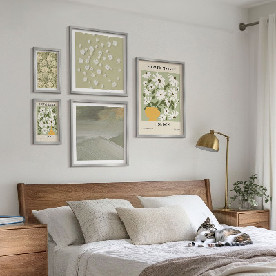 Modernes wandbilder-set Florale Stadtmotive