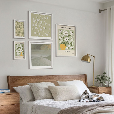 Modernes wandbilder-set Florale Stadtmotive