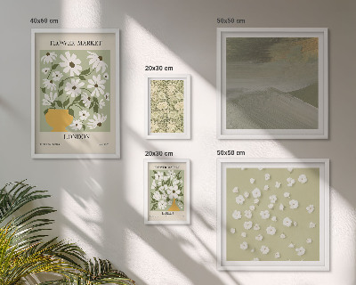 Modernes wandbilder-set Florale Stadtmotive