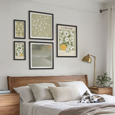 Modernes wandbilder-set Florale Stadtmotive