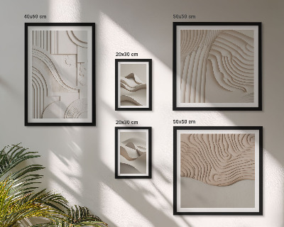 Bildergalerie-set für die wand Abstrakte beige-weiße Strukturen