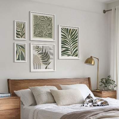 Bilderset fürs sofa Moderne Pflanzenmuster