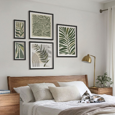 Bilderset fürs sofa Moderne Pflanzenmuster