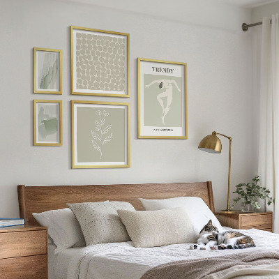 Bildergalerie-set für die wand Stilvolles Grafikdesign in Grün