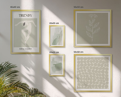 Bildergalerie-set für die wand Stilvolles Grafikdesign in Grün